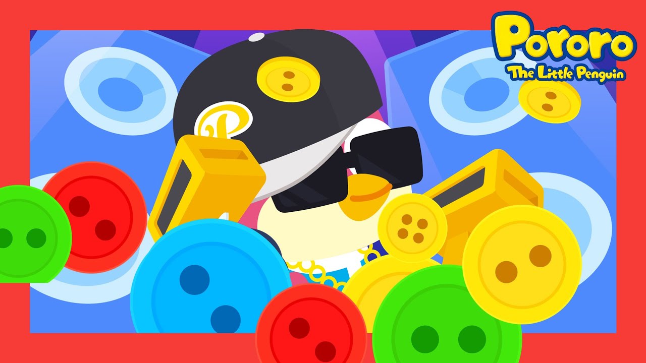 Pororo Colors | #8 Button and Zipper | Education Song for Kids | Pororo Nursery Rhymes