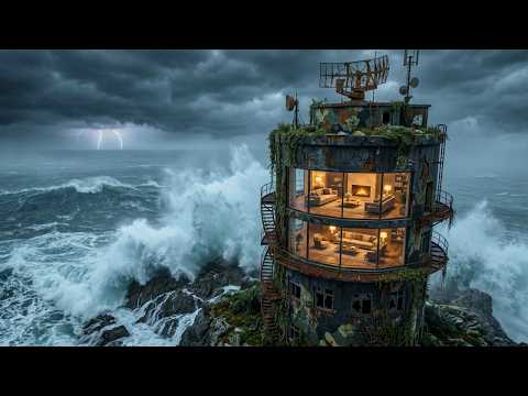 I Turned an Abandoned Ocean Watchtower Into a Hidden Luxury House (ASMR)