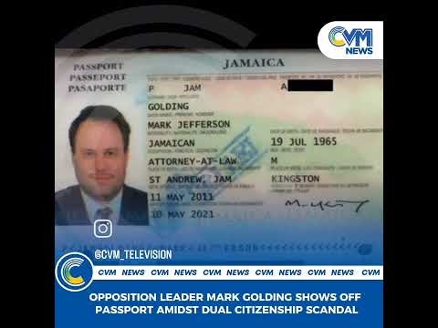MARK GOLDING GOT HIS FIRST JAMAICAN PASSPORT AT 46 YRS OLD? #holness #markgolding #jamaica #politics