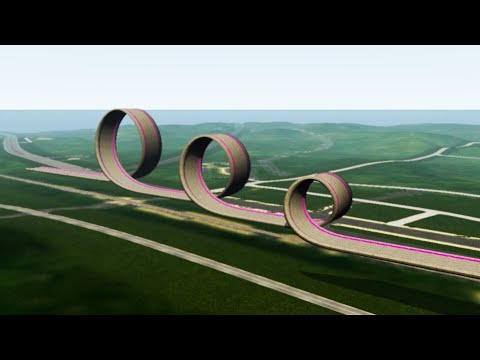 BeamNG.Drive | Cars vs Impossible Loop Spiral Bridge #1