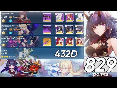 [Honkai Impact 3 SEA] EX Abyss RL (432D) - Bright Knight (829 pts) GD(SSS) HT(SS1) PV(SSS) Klein 3*