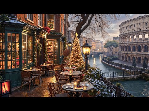Italian Winter Jazz Café ☕ Cozy Christmas Ambience & Relaxing Jazz Instrumental for Study, Work