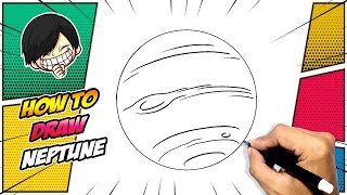 How to draw Neptune easy