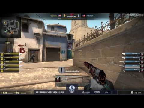 Misfits vs Splyce | ECS Season 3 NA Development League | Drone 4k in pistol round [ENG]