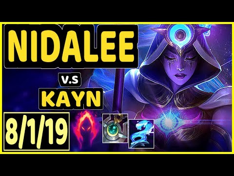 ELYOYA (NIDALEE) vs KAYN - 8/1/19 KDA JUNGLE CHALLENGER GAMEPLAY - EUW