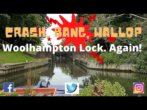 #99 - Widebeam Boat CRASHES INTO Woolhampton Lock