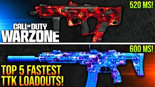 WARZONE: New TOP 5 BEST TTK META LOADOUTS After Update! (WARZONE Fastest TTK Weapons)
