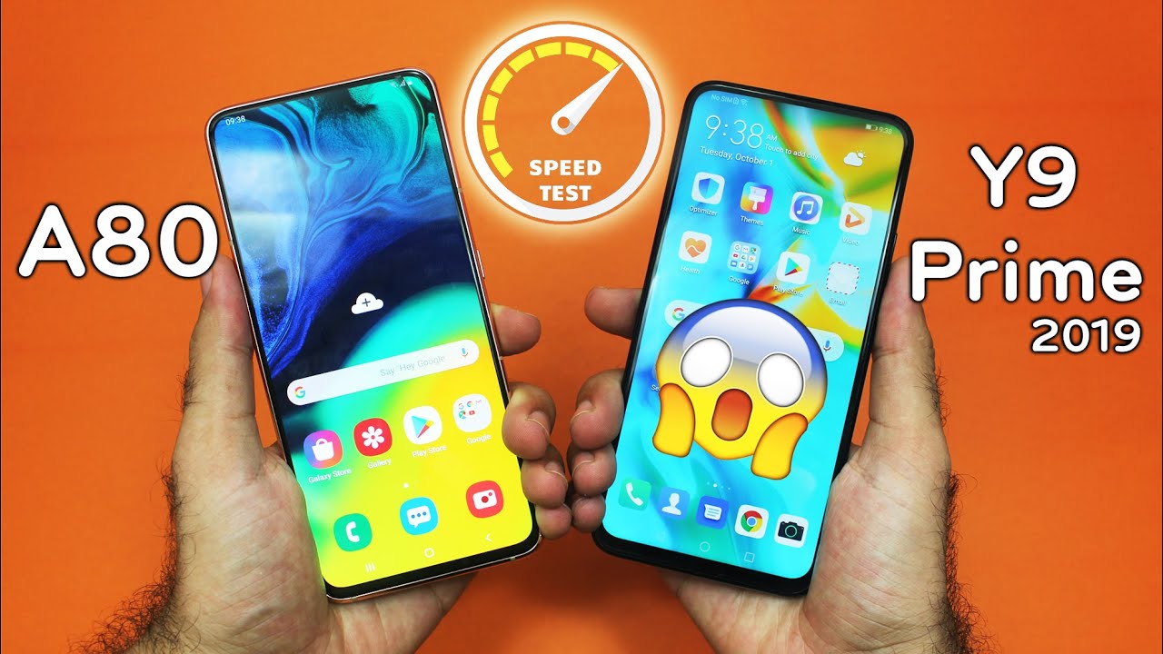 Samsung Galaxy A80 vs Huawei Y9 Prime 2019 Speed Test! Unbelievable😱