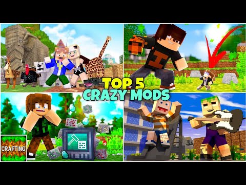 5 New Minecraft Mods For Crafting And Building | Crafting And Building Crazy Mods 1.18 Hindi