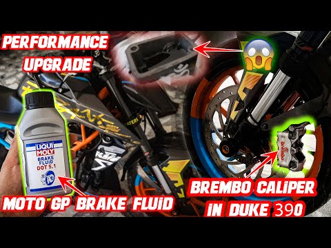 DIY:KTM DUKE 390 Racing Brake Fluid upgrade From DOT4-DOT 5.1 | Ready For Track Day | Brembo brake?