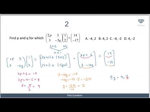 6 JAMB Mathematics Past Questions on Matrices and Determinant