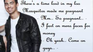 Joe Jonas - The headline song with Lyrics (on screen).