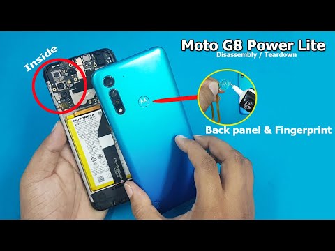 Moto G8 Power Lite Disassembly  | How to Remove Fingerprint & Disconnect Battery Connector