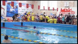 Матчевая встреча по плаванию в бассейне Чайка