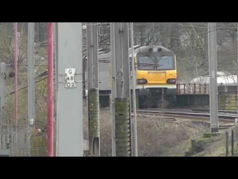6S94 Dollands Moor to Irvine China Clay Train At Carlisle DBS Class 92 No 92037 - 20th March 2013