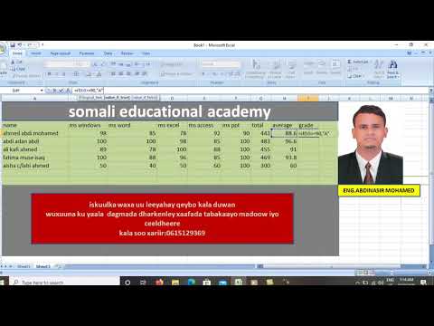 sida fudud aad ku baran karto ms-excel
