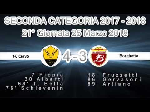 SECONDA CATEGORIA 21° Giornata Cervo - Borghetto 4 - 3