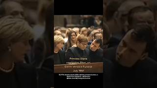 Princess Diana comforts Elton John at Gianni Versace&#39;s funeral in 1997 &amp; he song at Diana&#39;s funeral