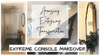 DIY Small Entryway Makeover | Redoing A Console | Transitional Interior Design