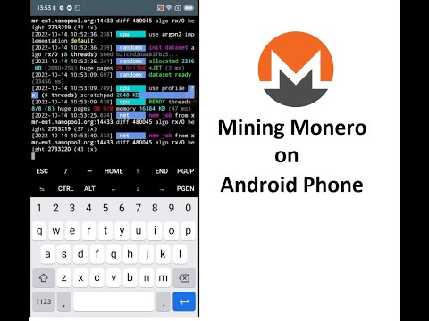 Mining XMR on Android phone Blackview BV6600 Pro, good quality video