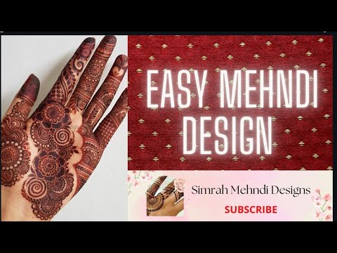 easy simple mehndi design | very easy mehndi design | mehndi designs|simrah mehndi designs