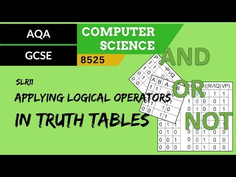 68. AQA GCSE (8525) SLR11 - 3.4 Applying logical operators in truth tables