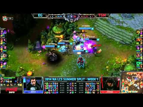 EG Pobelter Leblanc VS TSM Bjergsen Syndra Highlights   2014 NA LCS Summer W1D3 MUST SEE