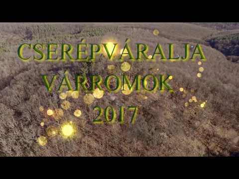 Cserépváralja várromok madártávlatból.
