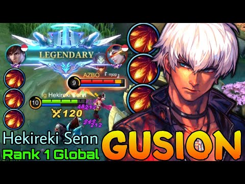 K' Gusion Legendary Fire Daggers! - Top 1 Global Gusion by Hekireki Senn - Mobile Legends