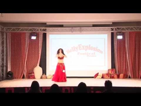 Anna Grando performing "Nebtidi Mnain el Hikaya" at BellyExplosion Festival in Rome, November 2015