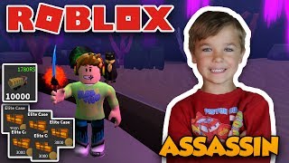 ROBLOX ASSASSIN | 1 V 1 AGAINST MY DAD! | 15k COINS ELITE CASE OPENING