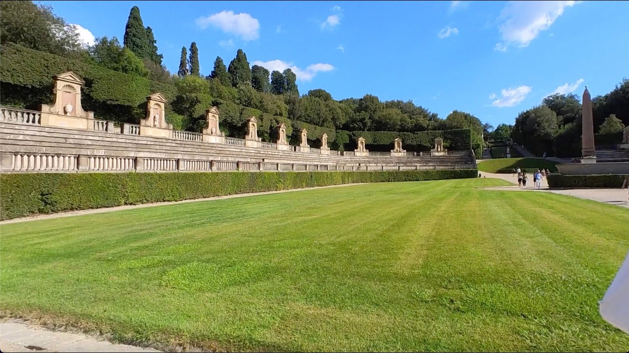 Embark on a captivating walking tour through the lush Boboli Gardens.