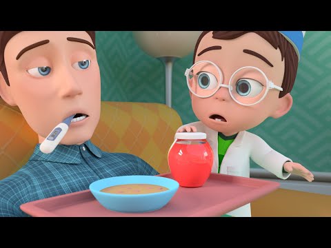 Daddy got a Boo Boo | Sick Song | Paramedic Kids | Nursery Rhymes & Kids Songs by Lalafun