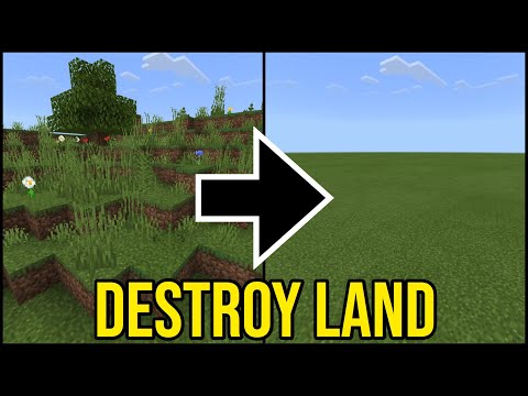 Minecraft How To Clear/Destroy Land PS4/Xbox/PE