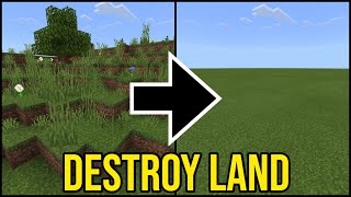 Minecraft How To Clear/Destroy Land PS4/Xbox/PE