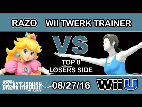 2GG: Breakthrough - THB | Razo (Peach) Vs. eM | Twerk (WFT, Mii Gunner) Top 8 Losers - Smash Wii U