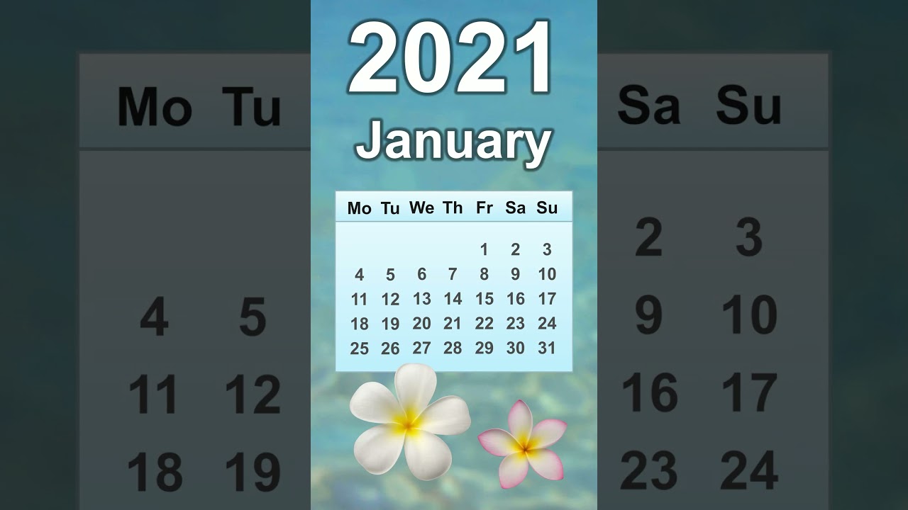 January 2021 Calendar