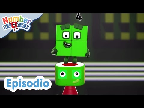 @Numberblocks en Español | Episodios completos | Cuatro a la pista