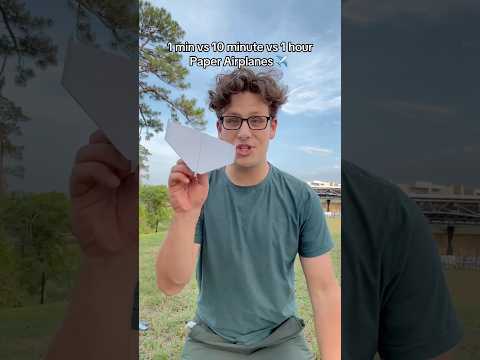 1 Minute vs 10 Minute vs 1 Hour Paper Airplane…