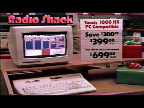 Radio Shack Tandy 1000HX Christmas Commercial 1989