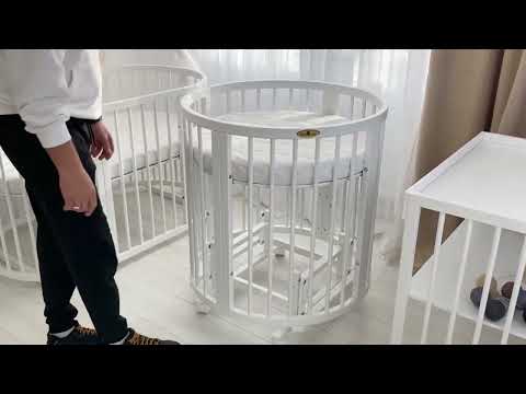 Овальная кроватка Royal Sleep 9в1 натуральный бук, арт. 3610