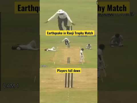 Accident on cricket field | #earthquake or #beeattack ? In #ranjitrophy match