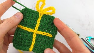 Crochet Gift Box Ornaments | Crochet Christmas Ornaments | Christmas Decorations