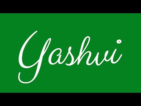 Learn how to Sign the Name Yashvi Stylishly in Cursive Writing