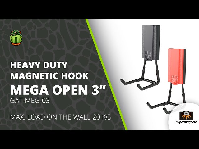 Vidéo teaser pour Gator Magnetics Mega Hook 3" | Up to 20 kg Load Capacity – Strong & Versatile Heavy-Duty Magnet Hook