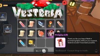 Roblox Vesteria Alpha Reward ฟร ว ด โอออนไลน ด ท ว ออนไลน คล ปว ด โอฟร Thclips - roblox vesteria alpha mushroom hat and fishing rod chests youtube