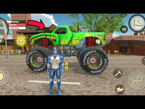 Rope Hero: Vice Town (Scary Huge Monster Truck) Purchase Scary Truck - Android Gameplay HD