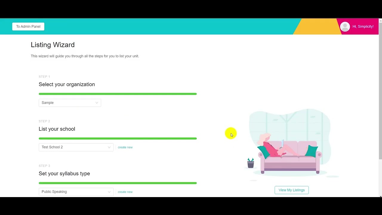 Hands Asia Admin Panel - Listing