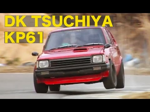 Keiichi Tsuchiya drives KP61 Starlet