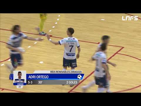 Gol Adrián Ortego (5-3) Jaén Paraíso Interior - Ríos Renovables Zaragoza, J6, 1Div